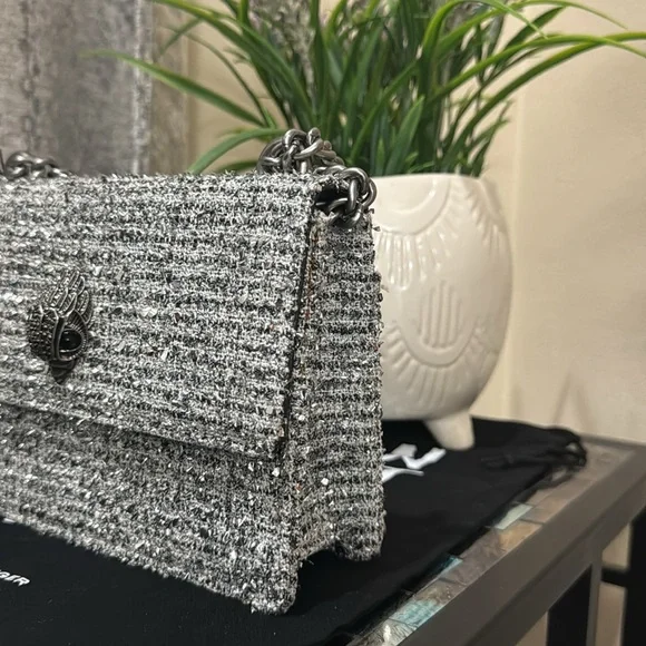 Kurt Geiger Small Shoreditch Metallic Tweed Crossbody Bag - Picture 5 of 13